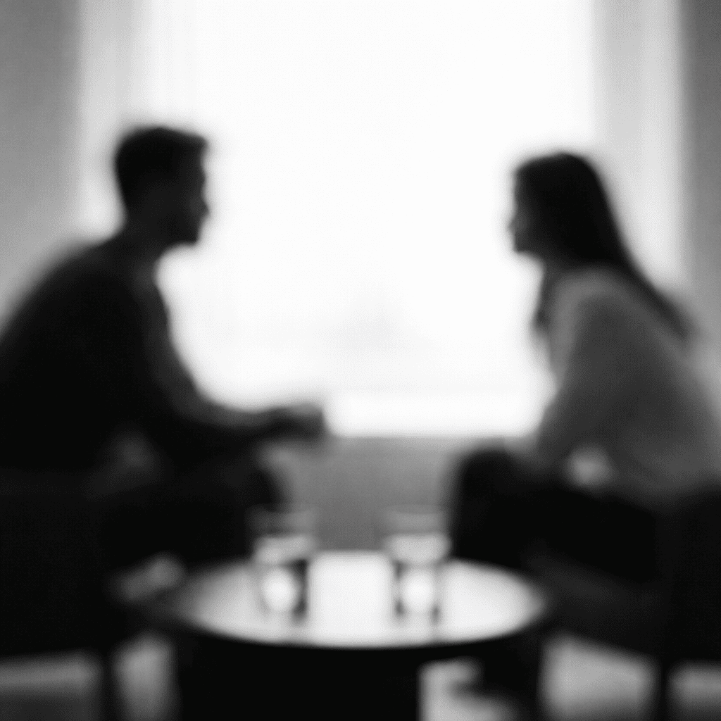 pareja blanco y negro difusa